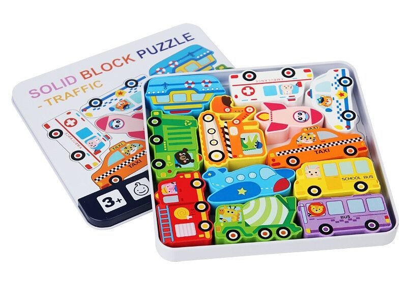 Rompecabezas de varias figuras - Transporte